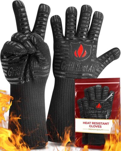 camp fire gloves - Grill Heat Aid Extreme Heat Resistant Campfire Glove